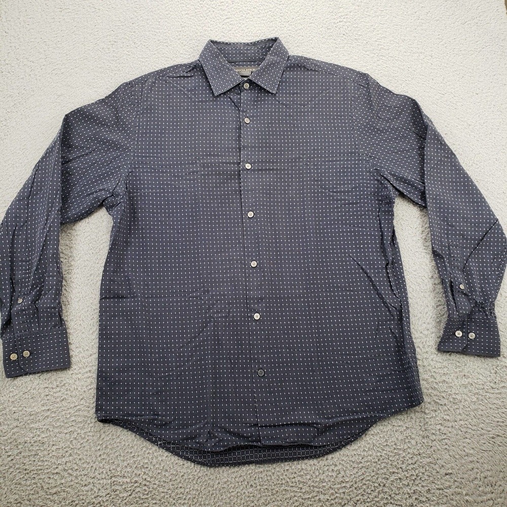 Banana Republic Shirt Mens 16 16.5 Large blue Long Sleeve Button Up